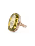 Žlutý peridot Originální Vintage 14k z růžového zlata Vintage style vrc113r